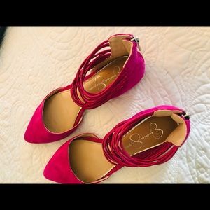 Hot Pink Suede Size 8 Shoes